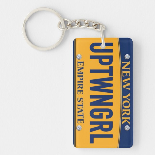 New York Empire State License Plate Art Custom Key Ring (Front)