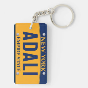 New York Empire State License Plate Art Custom Key Ring