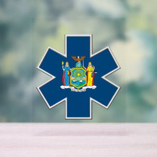 New York EMS Star of Life Acrylic Sign