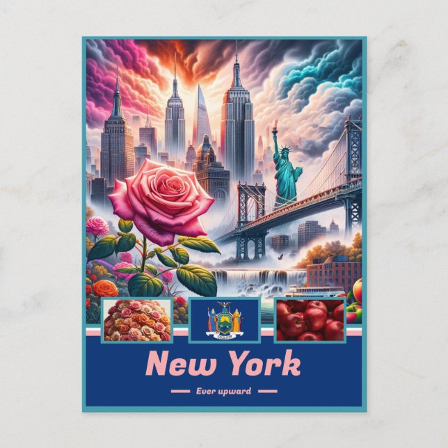 New York Essence Landmarks and Legends Postcard (Front)