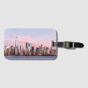 New York Evening Skyline Luggage Tag