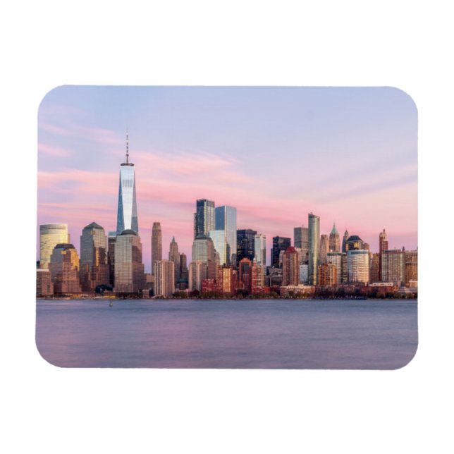New York Evening Skyline Magnet (Horizontal)