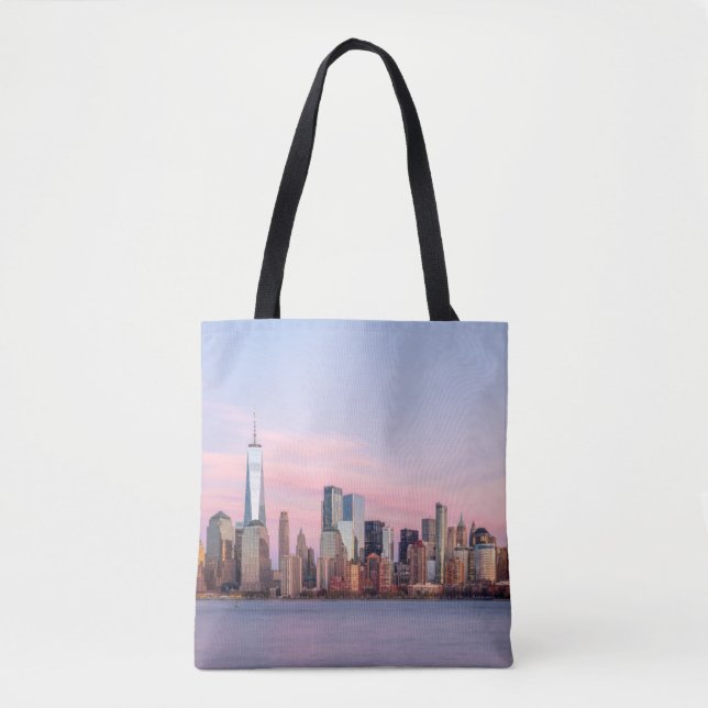New York Evening Skyline Tote Bag (Front)