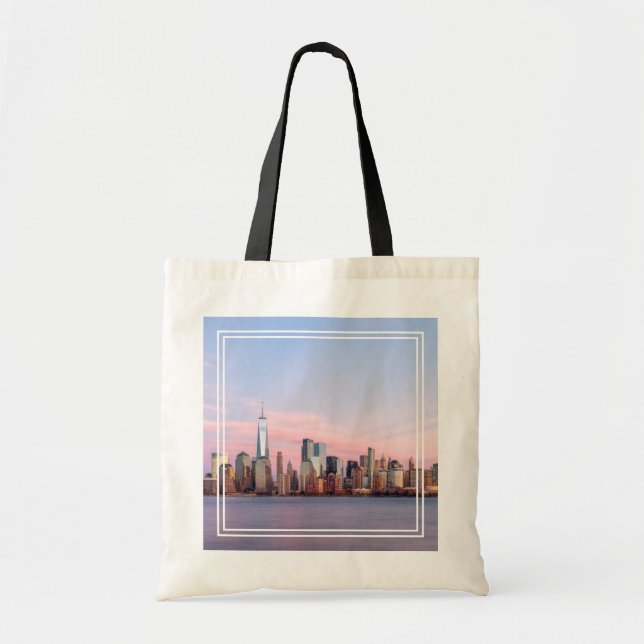 New York Evening Skyline Tote Bag (Front)
