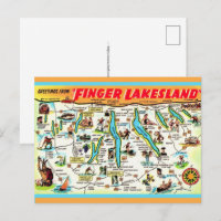 New York Finger Lakes Postcard