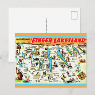 New York Finger Lakes Postcard