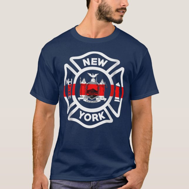 New York Fire Police Department  Firefighters T-Shirt (Front)