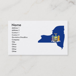 New York Flag Map Business Card
