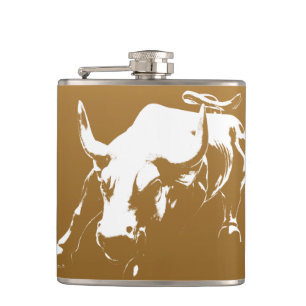 New York Flasks NYC Souvenir Bull Statue Flask