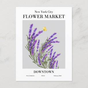 New York Flower Market, Downtown Postcard