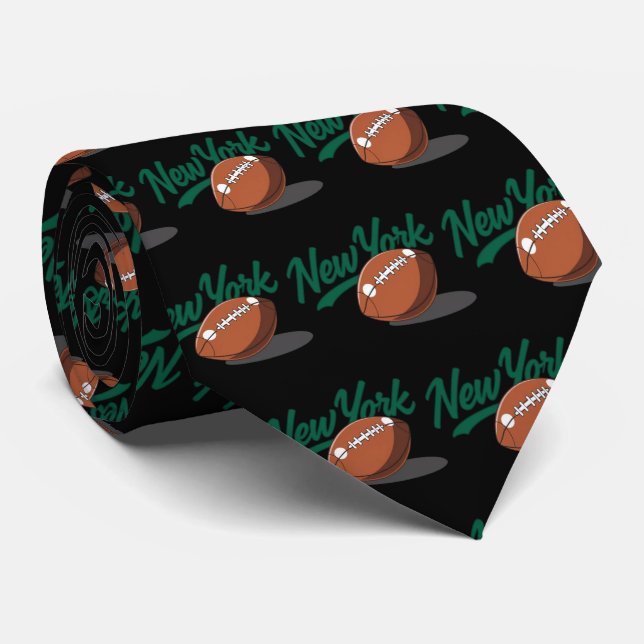 New York Football Neck Tie (Rolled)