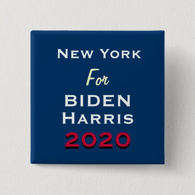New York For BIDEN HARRIS 2020 Campaign Button (Front)