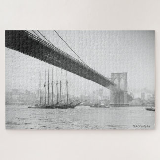 New York From Under The Brooklyn Bridge Jigsaw Puzzle