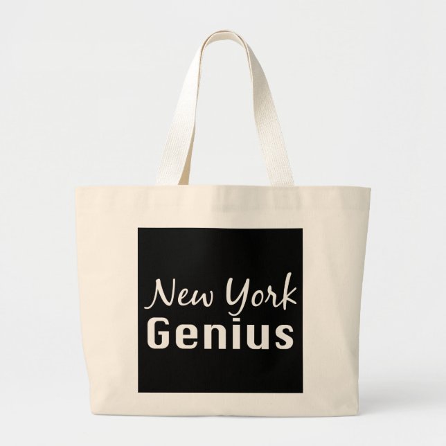 New York Genius Gifts Large Tote Bag (Front)