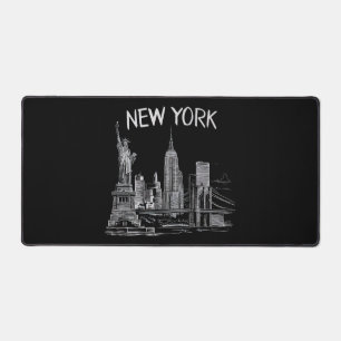 New York Gifts for Men Women NY City Vintage Urban Desk Mat