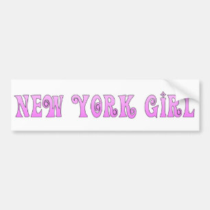 New York Girl Pink Bumper Sticker