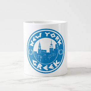 New York Greek American Large Coffee Mug
