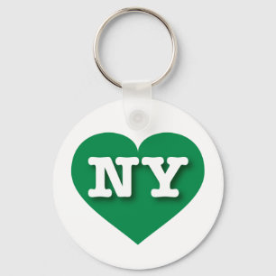 New York Green Heart - I love NY Key Ring
