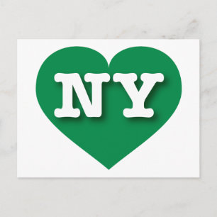 New York Green Heart - I love NY Postcard