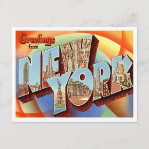 New York Greetings From US States Postcard