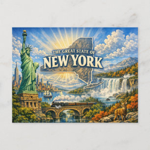New York Greetings Postcard 