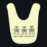 New York Hanukkah Chanukah NYC Menorah Candles Bib<br><div class="desc">Bib features an original marker illustration of a classic NYC landmark "dressed up" for the holidays!

Don't see what you're looking for? Need help with customisation? Contact this designer to have something created just for you.</div>