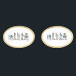 New York Hanukkah NYC Chanukah Jewish Holiday Gold Finish Cufflinks<br><div class="desc">Features an original marker illustration of classic New York City landmarks, including Washington Square Arch, Brooklyn Bridge, and Statue of Liberty, "dressed up" for the holidays. Perfect for anyone who lives in or loves the "hustle and bustle" of NYC during the Hanukkah season. This design is also available on other...</div>