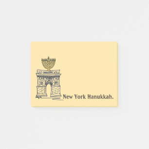 New York Hanukkah NYC Menorah Jewish Holiday Post-it Notes