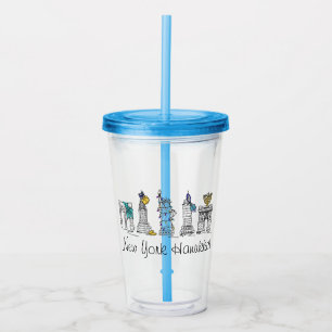 New York Hanukkah NYC New York City Holiday Acrylic Tumbler