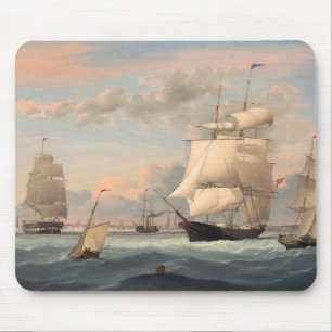 New York Harbour By Fitz Henry Lane 1852 Mouse Pad