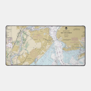 New York Harbour Nautical Chart 12327 Desk Mat