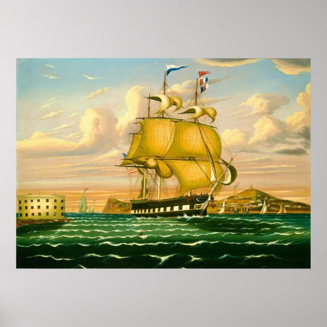 New York Harbour - Thomas Chambers Fine Art Poster (Front)