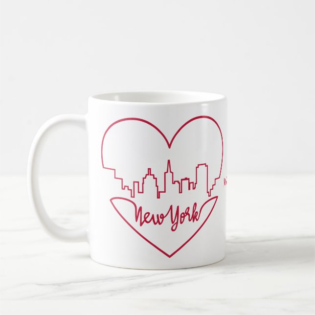 New York Heart custom name  mugs (Left)
