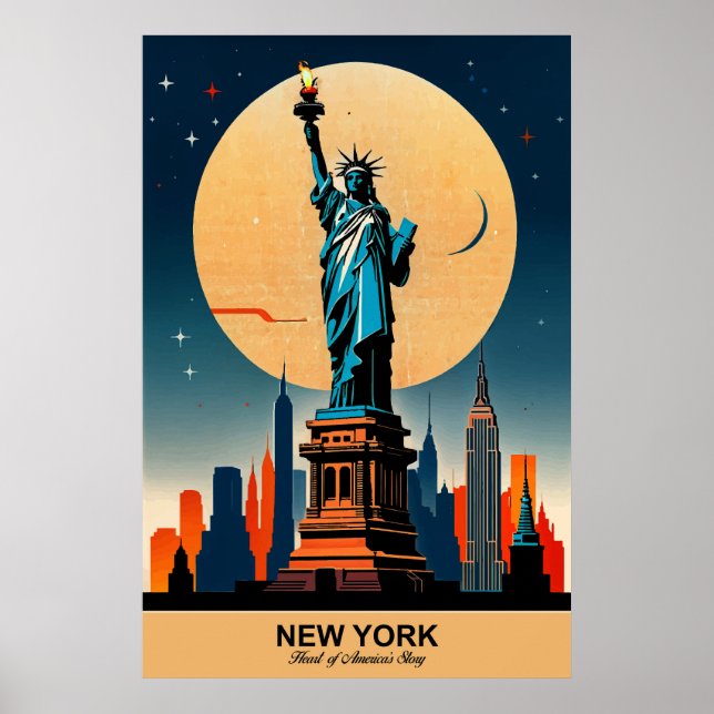 New York: Heart of America’s Story Travel Poster (Front)