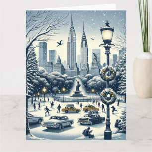 New York Holiday Elegance - Customizable Christmas Card