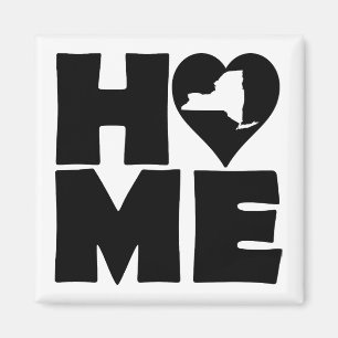 New York Home Heart State Fridge Magnet