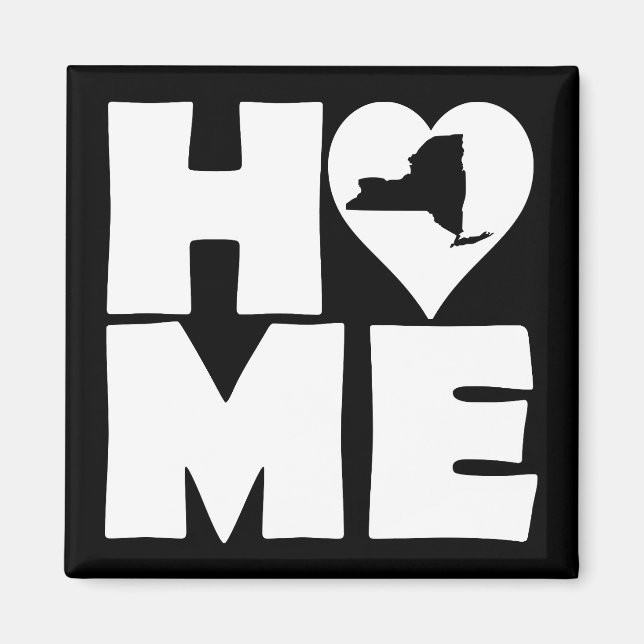New York Home Heart State Fridge Magnet (Front)
