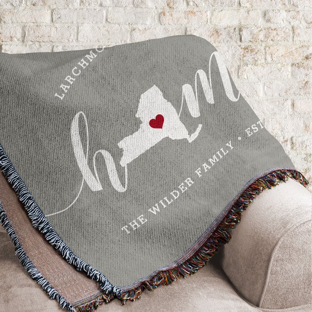 New York Home State Personalised Throw Blanket (Creator Uploaded)