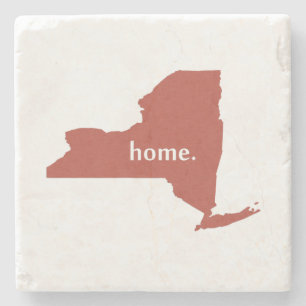 New York Home State Stone Coaster