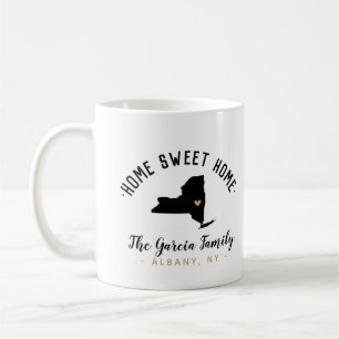 New York Home Sweet Home Family Monogram Mug