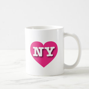 New York Hot Pink Heart - I love NY Coffee Mug