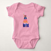 New York Icon Design Baby Jersey Bodysuit 