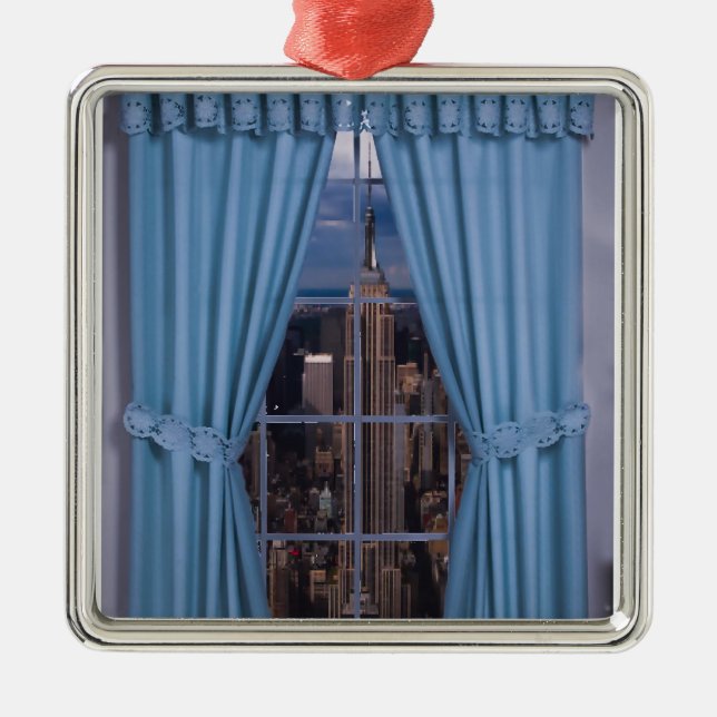 New York image for Premium Square Ornament (Front)