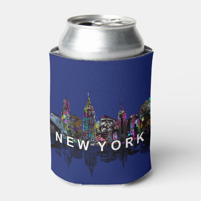 New York in graffiti  Can Cooler (Can Front)