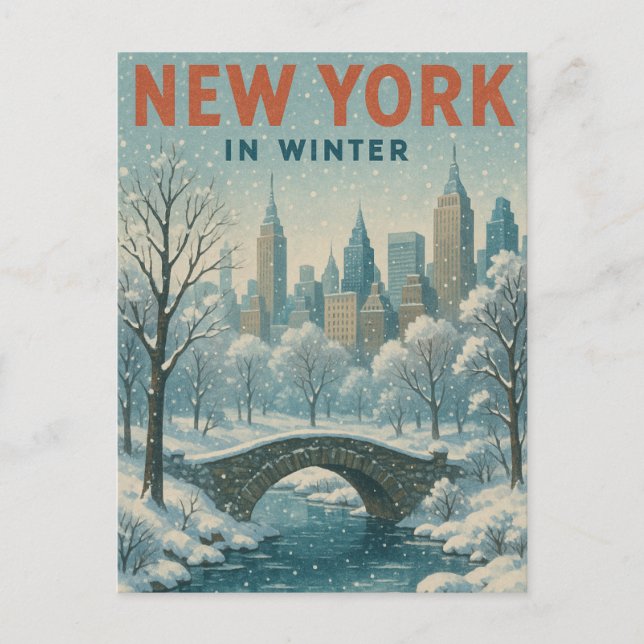 new york in winter postcard (Front)