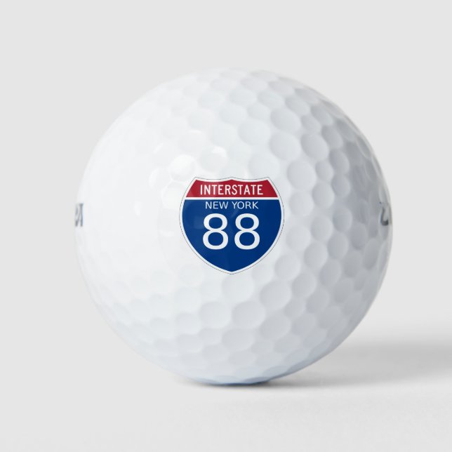 New York Interstate 88 Sign Golf Balls (Front)