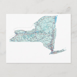 New York Interstate Map Postcard