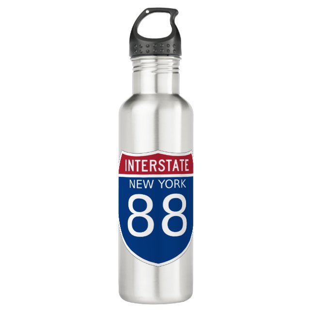 New York Interstate Sign 710 Ml Water Bottle (Front)