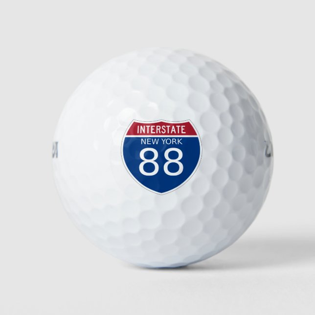 New York Interstate Sign Golf Balls (Front)