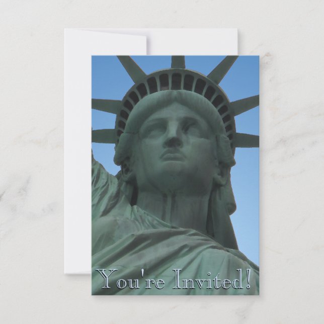 New York Invitations Personalised New York RSVP (Front)